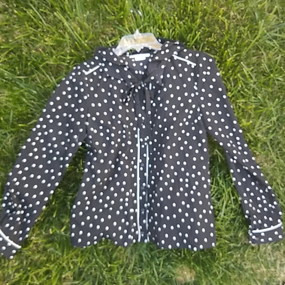 Cooperative Black and White Polka Dot Blouse Small - Picture 7 of 10